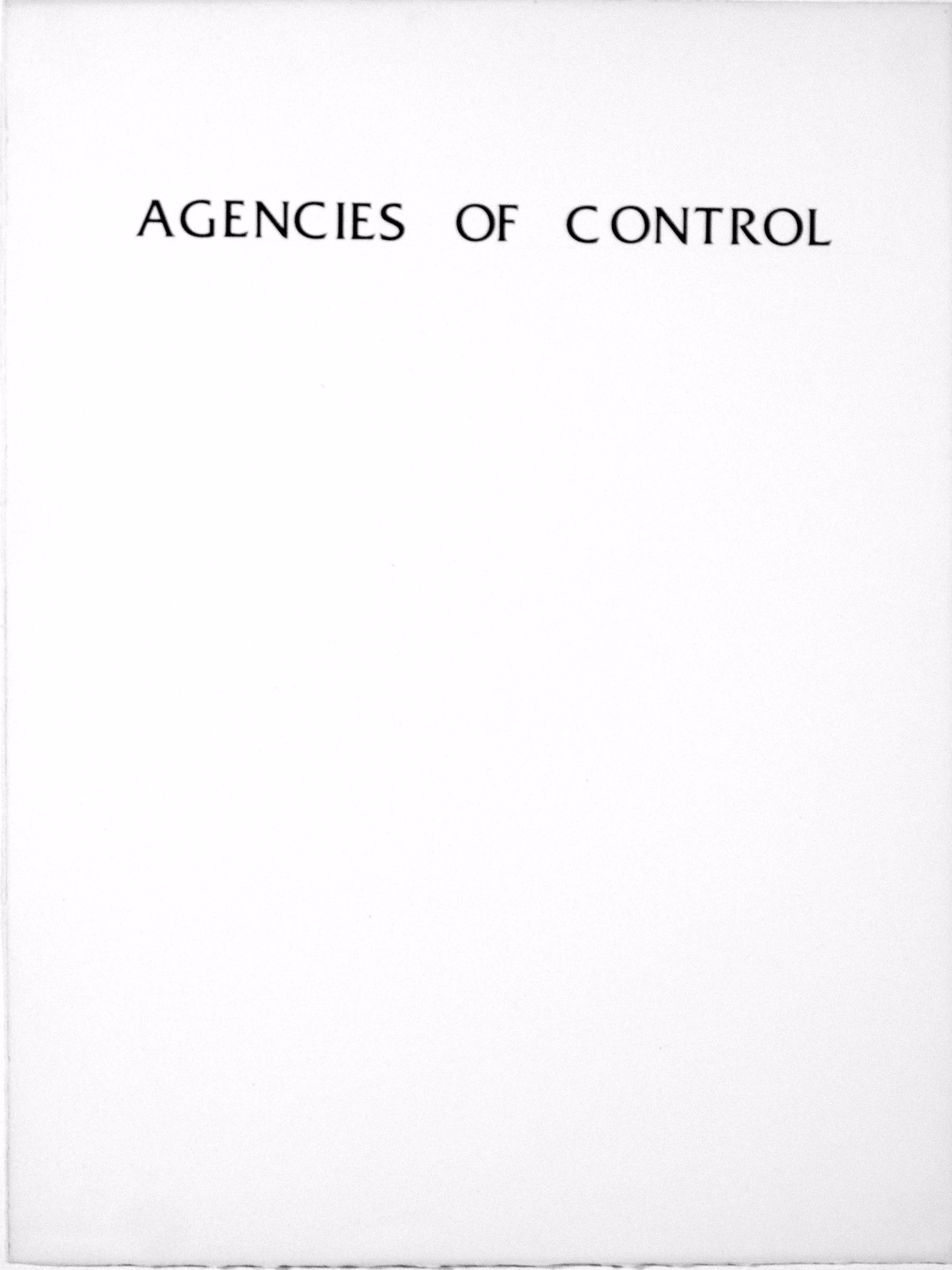 Agencies of Control 1977 B